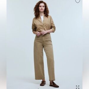 MADEWELL The Curvy Emmett Wide-Leg Crop Pant: Welt Pocket Edition NWT